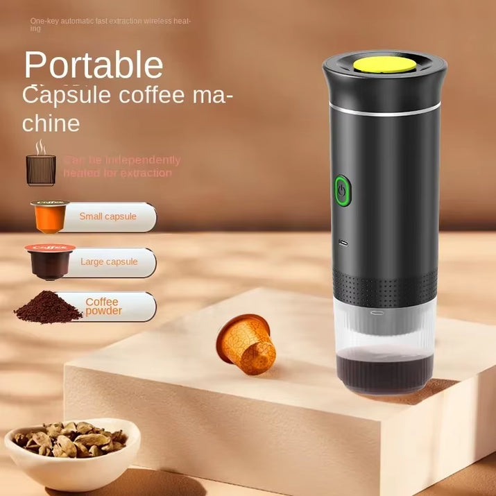 Portable Wireless Electric Espresso Coffee Machine for Travel &Car &Home Camping Coffee Maker 3-In-1 Capsule Powder Coffee Maker