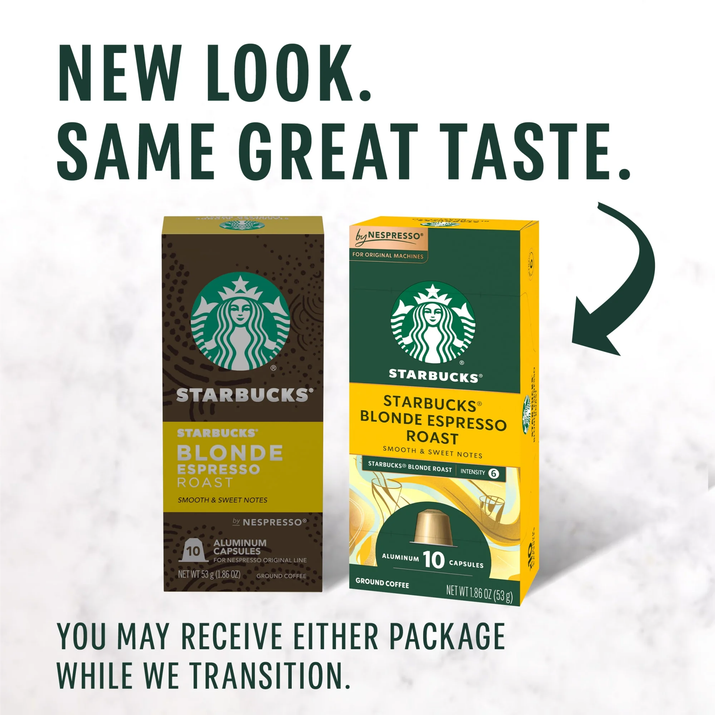 Starbucks by Nespresso Original Line, Starbucks Blonde Espresso Roast, Nespresso Pods, 10 Ct