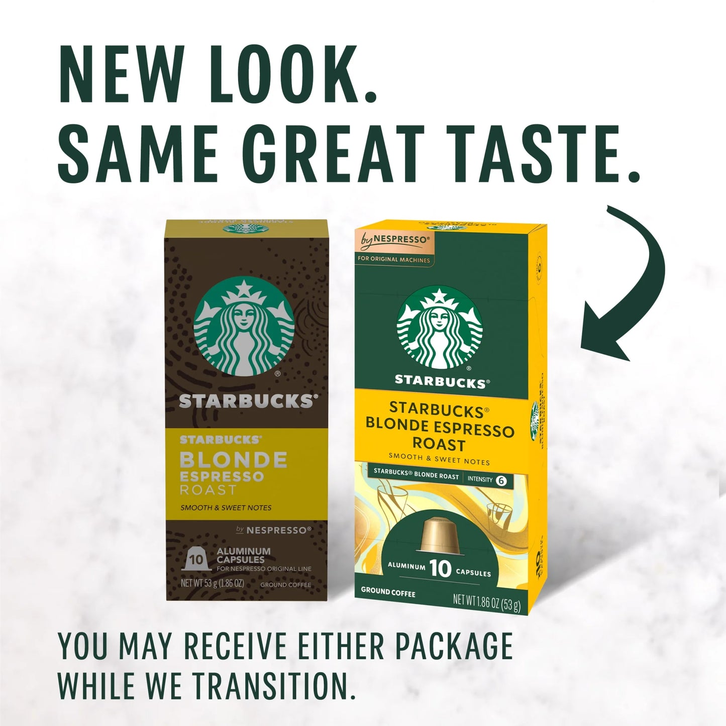 Starbucks by Nespresso Original Line, Starbucks Blonde Espresso Roast, Nespresso Pods, 10 Ct