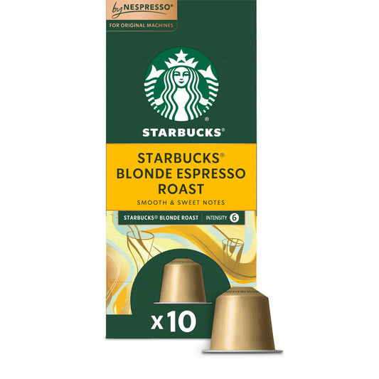 Starbucks by Nespresso Original Line, Starbucks Blonde Espresso Roast, Nespresso Pods, 10 Ct