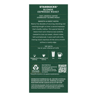 Starbucks by Nespresso Original Line, Starbucks Blonde Espresso Roast, Nespresso Pods, 10 Ct