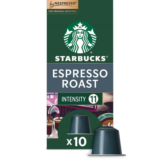 Starbucks by Nespresso Original Line, Espresso Roast, Dark Roast Nespresso Pods, 10 Count