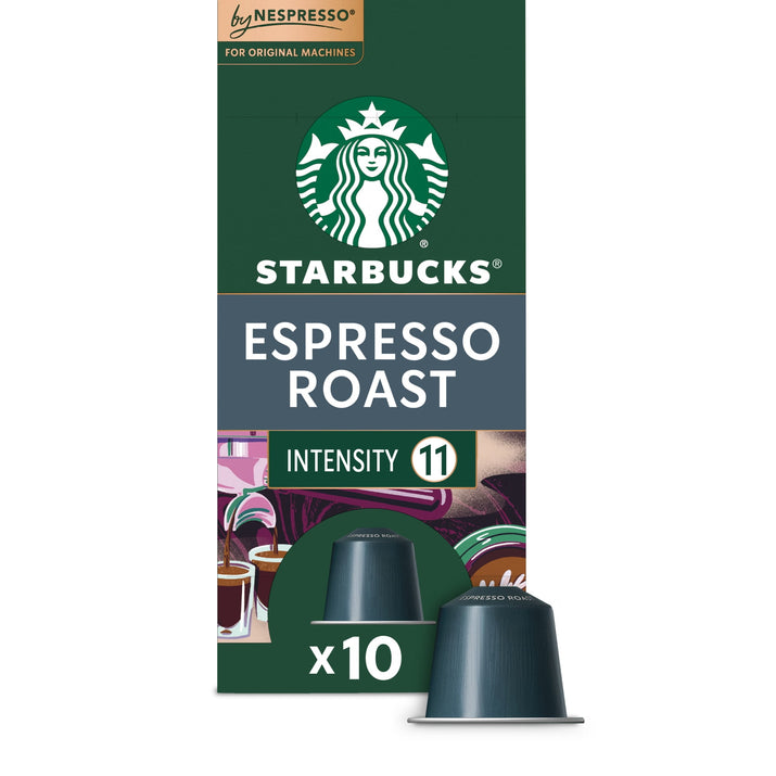 Starbucks by Nespresso Original Line, Espresso Roast, Dark Roast Nespresso Pods, 10 Count