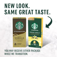 Starbucks by Nespresso Original Line, Creamy Vanilla, Flavored Roast Nespresso Pods, 10 Ct