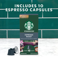 Starbucks by Nespresso Original Line, Espresso Roast, Dark Roast Nespresso Pods, 10 Count