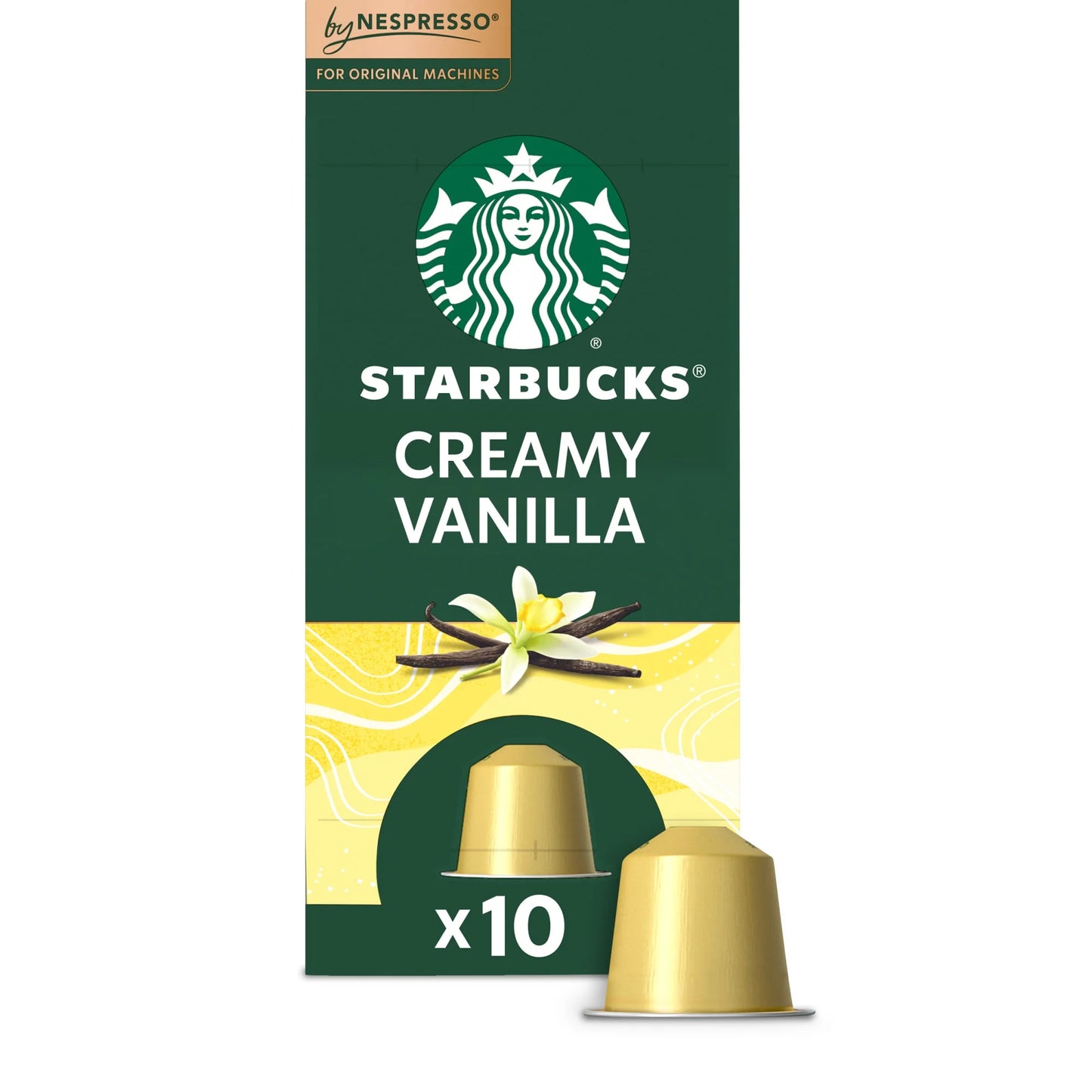 Starbucks by Nespresso Original Line, Creamy Vanilla, Flavored Roast Nespresso Pods, 10 Ct